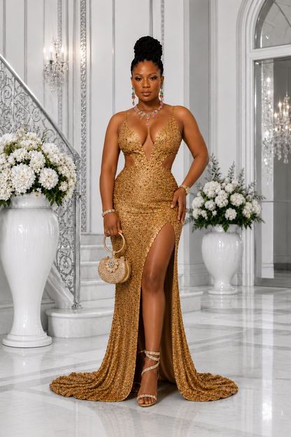 “Golden Temptation Gown”