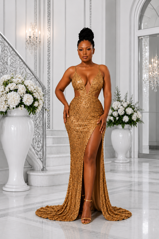 “Golden Temptation Gown”